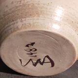 Potter's ball vase "like a flower" vintage glazed ceramic