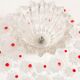 Vintage transparent decorative plate with flowers, Italy, 1960s