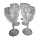 6 engraved water glasses with bunch of grapes