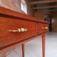 Modernist mahogany desk DLG Maxime Old – Hourglass handles (1940)