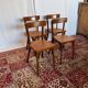 Set of 4 vintage Baumann wooden chairs – Bistro style