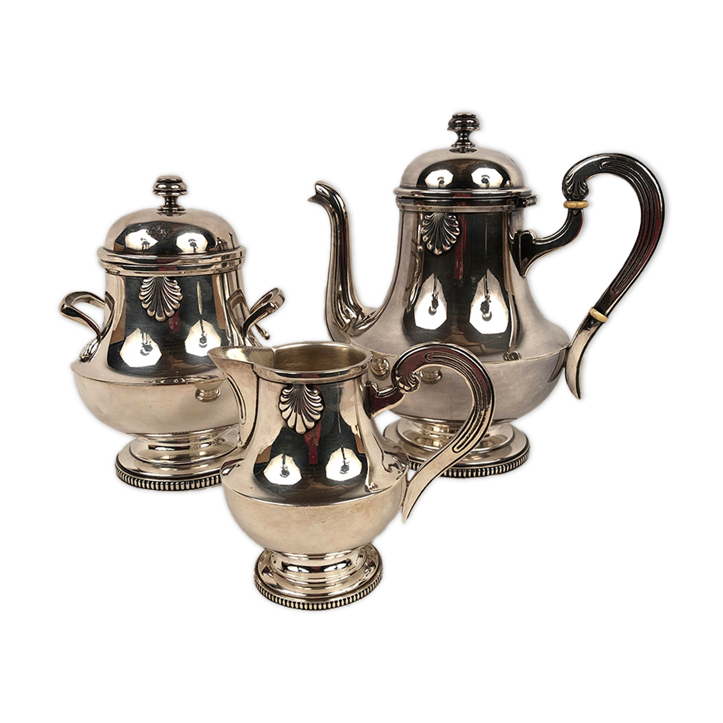 Silver metal coffee service