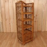 Braided rattan flooring from the 1960s