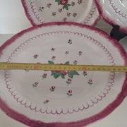 Trio of Longchamp plates/dishes 1930/40, country flowers