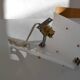 Vintage 1950 wall light in perspex and brass