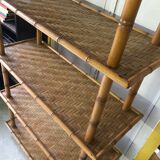 Rattan shelf and bamboo vintage year 50