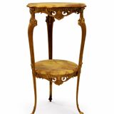 Antique gilded rococo gueridon with 2 onyx tops – Napoleon III