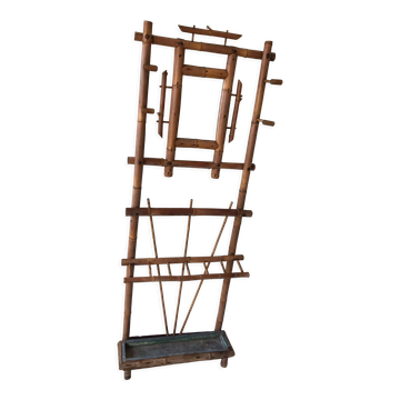 Porte manteau rotin années 40