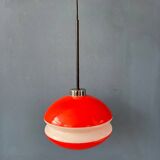 Peill & Putzler vintage orange glass pendant lamp