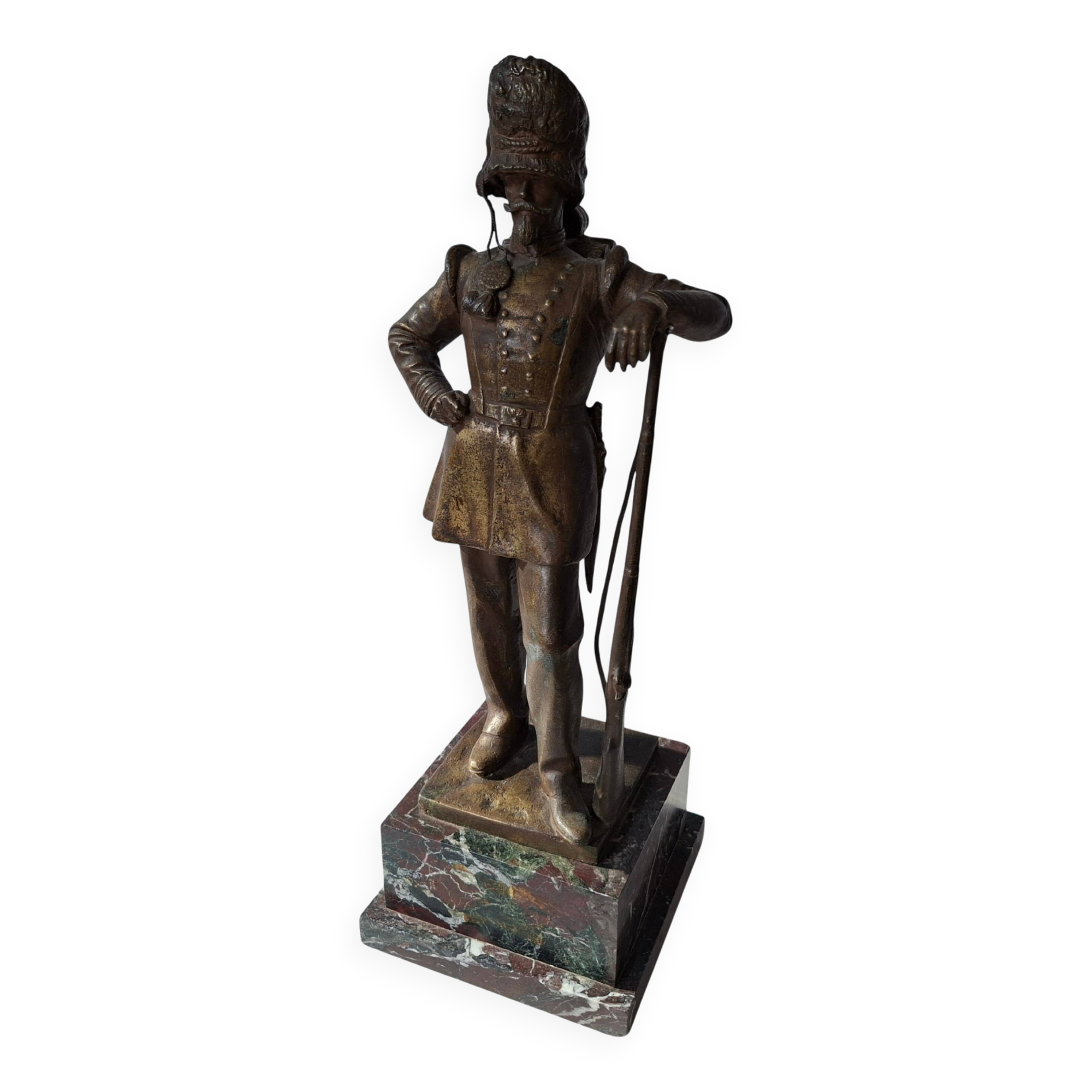 Sculpture en bronze "Soldat" – Fonderie Laganà, Naples (XXe siècle)