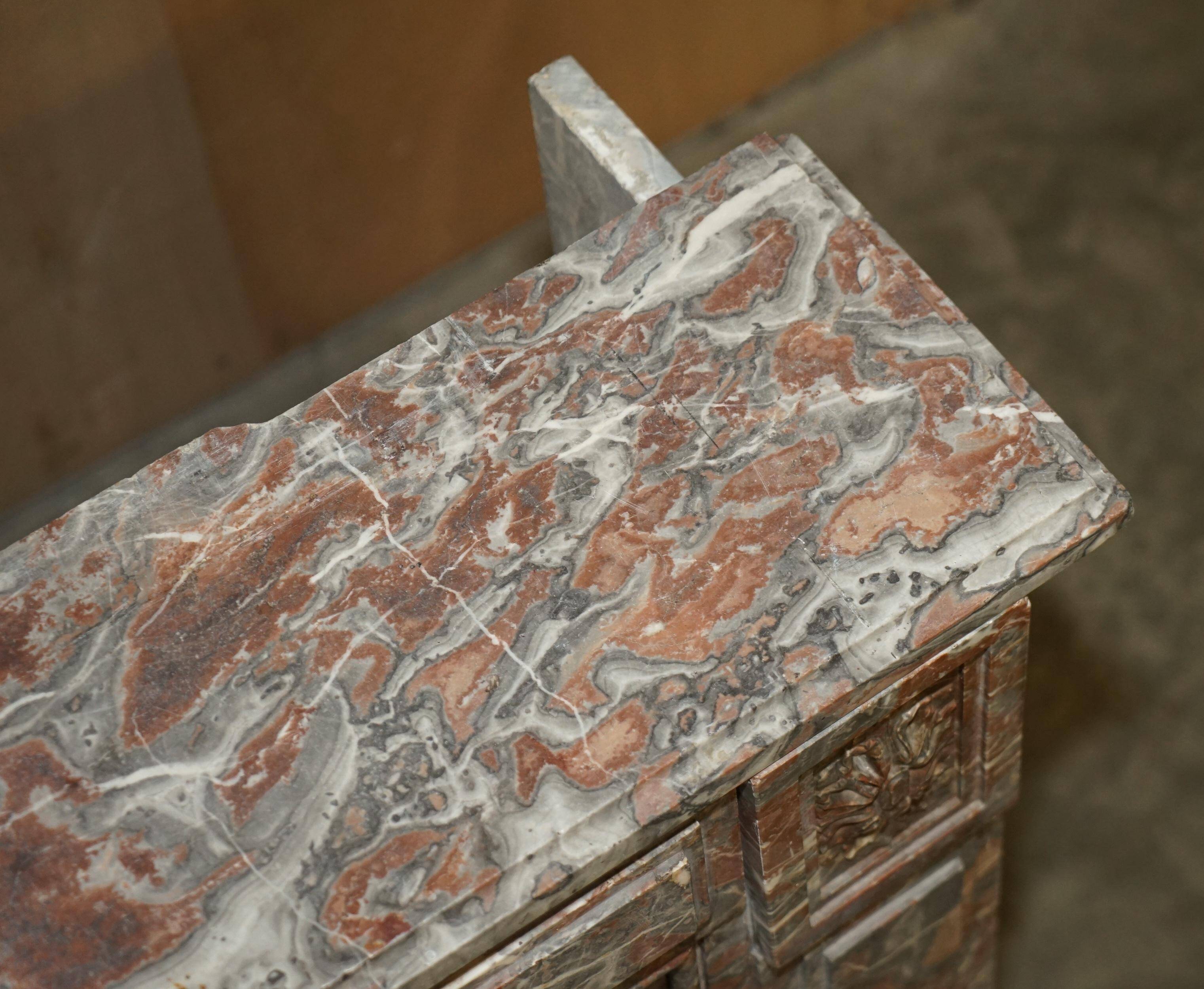 Antique marble fireplace in Saint Remy, Louis XVI style.