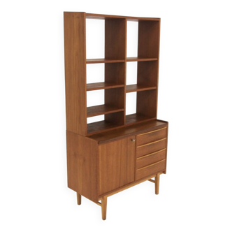 Scandinavian teak bookcase chest of drawers, Sweden, 1960