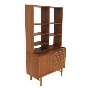 Scandinavian teak bookcase chest of drawers, Sweden, 1960