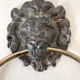 Lion head wall towel holder