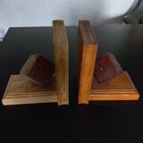 Wooden bookends