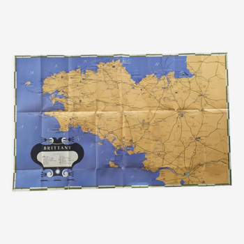 Vintage Brittany map