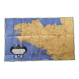 Vintage Brittany map