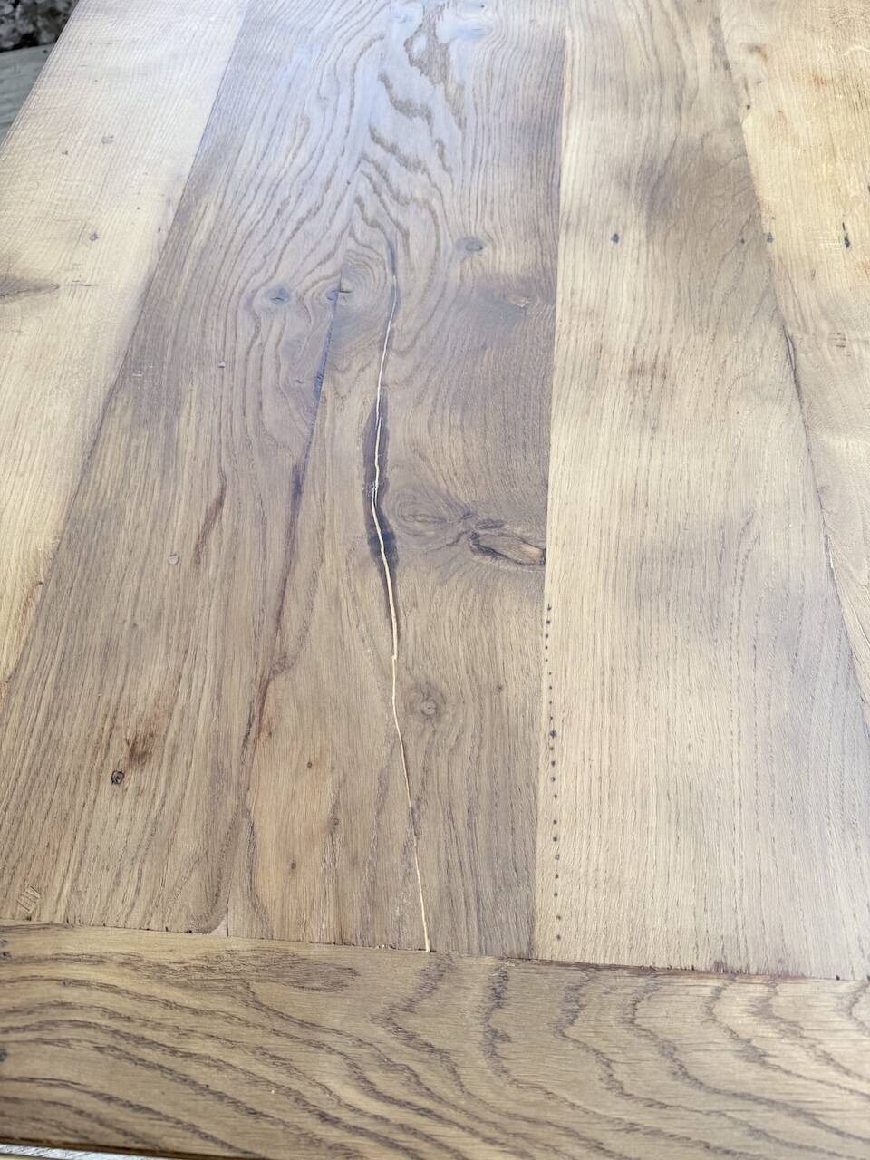 Solid oak farmhouse table with extensions (190-280cm) 1950