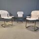 Vintage dining chairs by Willy Rizzo for Cidue set of 5, 1970s