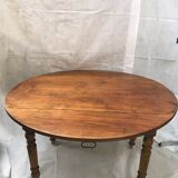 Table en bois ovale à volet