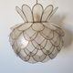 Lotus flower suspension in mother-of-pearl and brass