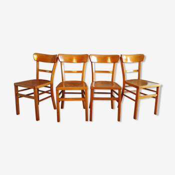 Set 4 chaises de bistrot 1950