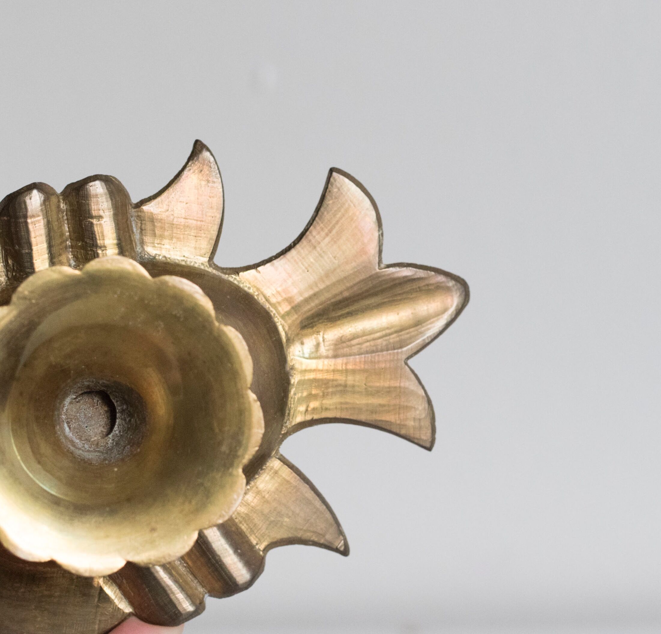 Empty pocket / old brass ashtray