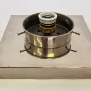 Design Chrome and glass Bauhaus Ceiling Lamp / Flushmounts, 1930s