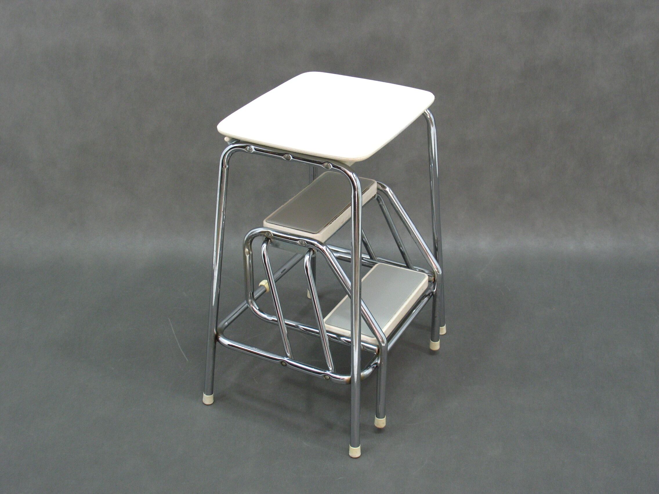 Vintage Metal Stool, 1980s