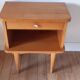Scandinavian bedside oak compass feet 50-60s