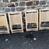 4 chaises pliantes vintage