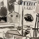Watercolor port of Sanary-Sur-Mer