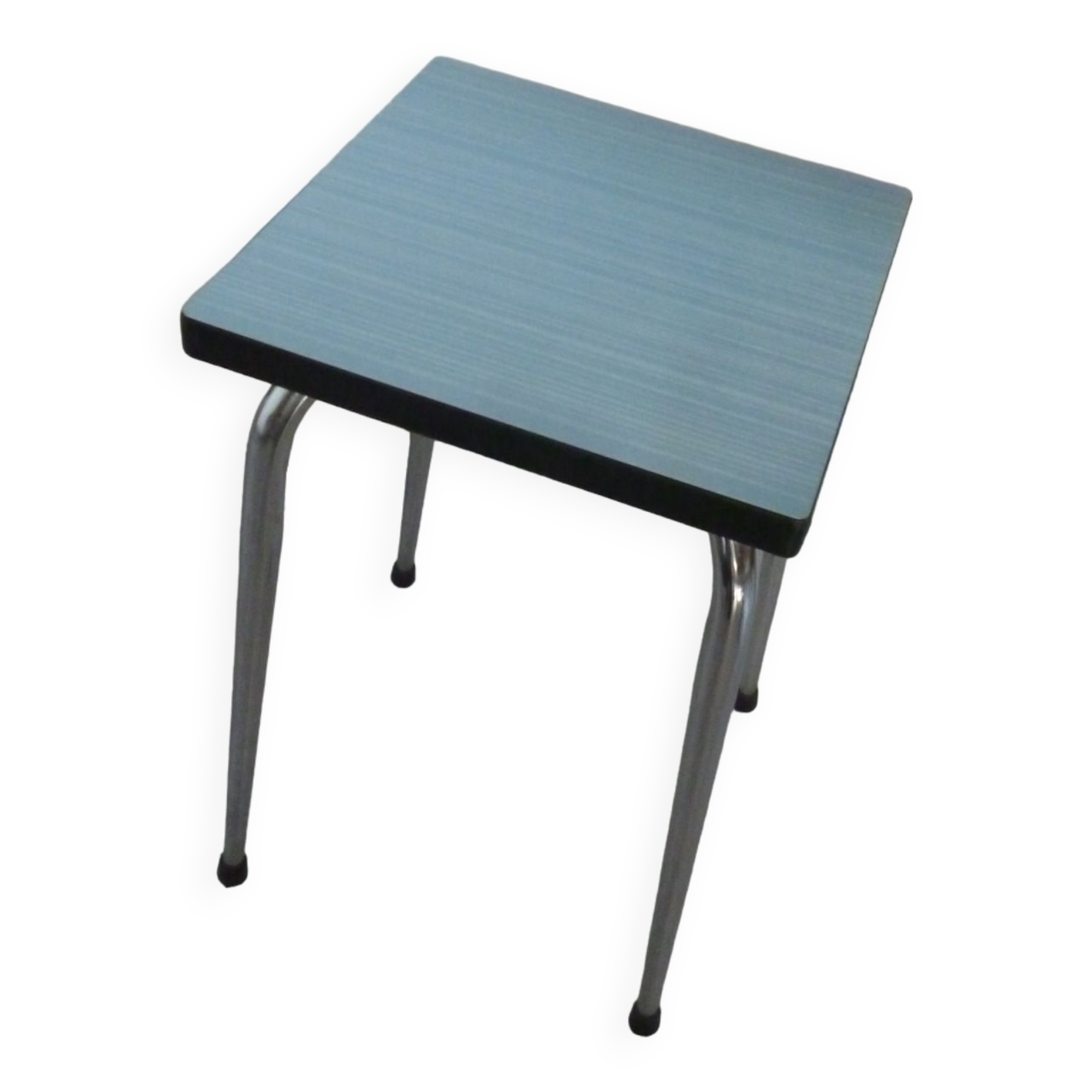 Blue Formica stool