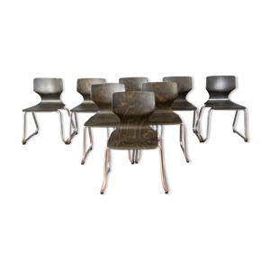 Ensemble de huit chaises allemandes
