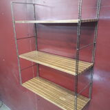Etagere vintage string metal faux wood very deco 1960