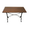 Table de bistrot rectangulaire en métal plateau en bois bar restaurant