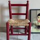 Chaise en bois et paille