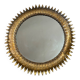 Round sun mirror in wrought iron from the 1950s Italy.
