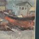 Original Swedish Oil On Canvas – “Boats” By Ingemar Stragnell – Signed – Vintage & Framed