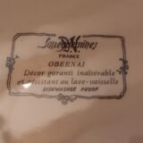 6 flat plates Sarreguemines Obernai décor Alsace