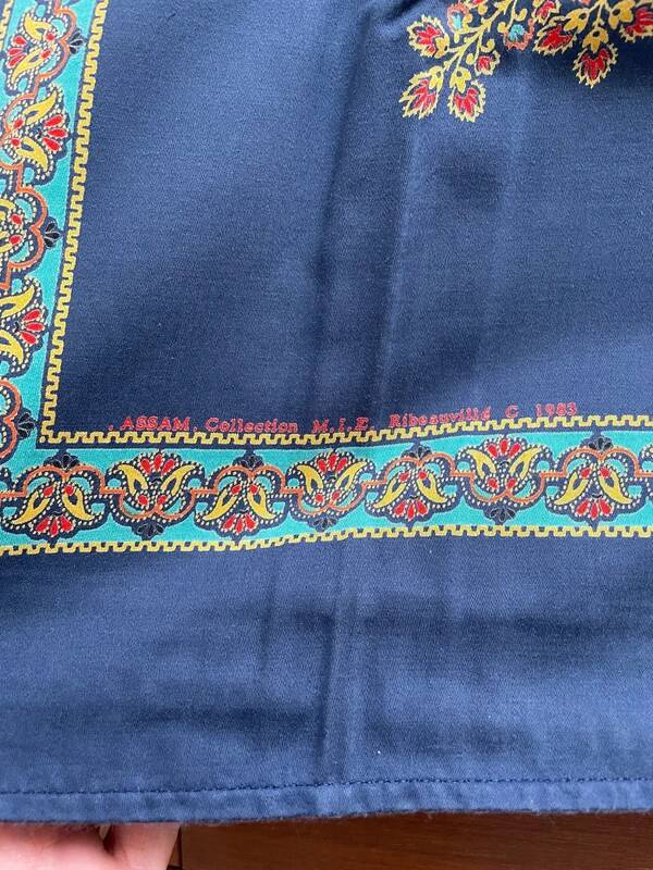Tablecloth Ribeauvillé Vintage Blue Assam 165 x 169 cm