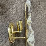 Pair of vintage golden sconces and lucite flowers