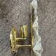 Pair of vintage golden sconces and lucite flowers