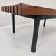 Banc en bois à lattes italien / table basse, 20e siècle