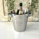 Art Deco Champagne Ice Bucket, Vintage French Chromed Stainless Steel