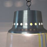 Vintage a. brotto hanging glass lamp esperia 1970s
