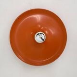 Honsel orange space age disc lamp , 1970s selected by Charlotte perriand