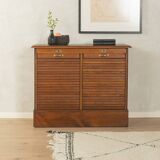 Unique Art Deco roll-top cabinet from the 1930s