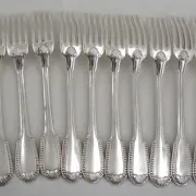 Boulenger Godrons 12 forks + 8 dessert spoons, 20 pieces.
