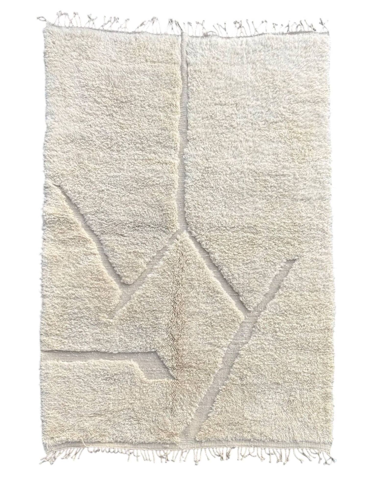 White Berber Beni M'rirt wool rug